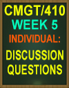 CMGT/410 Week 5 Pareto Charts